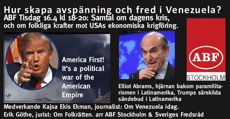 Möte om Venezuela på ABF med Kajsa Ekis Ekman och Erik Göthe. Kom!