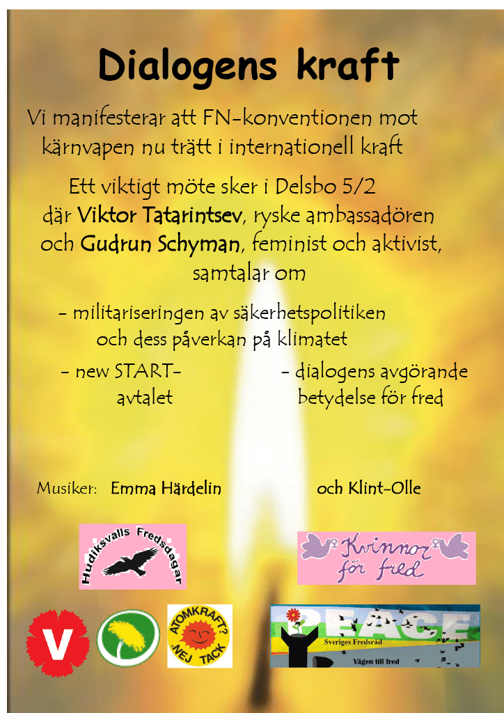 Vänsterparti-topp ute och cyklar: Fredsmötet ”Dialogens kraft” som blev av – men ändå inte. Vad ska vi tro?