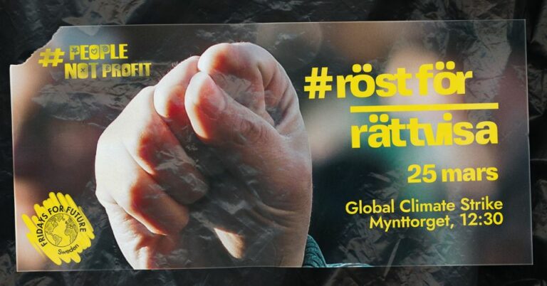 Kom till Global klimatstrejk fredag 25 mars!