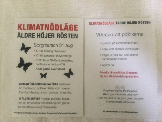 Delta i Sorgmarsch för klimatnödläget på onsdag!