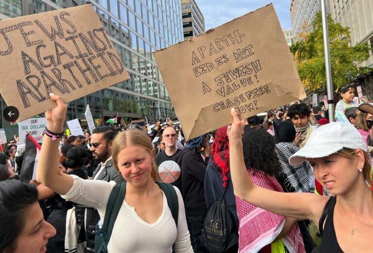 Enorma demonstrationer i Washington och andra städer till stöd för Gaza