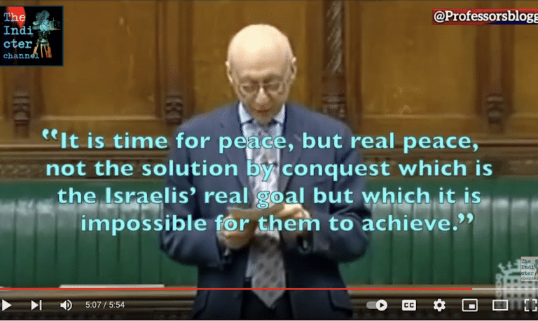 Känd sionist, jude och parlamentsledamot i Storbritannien tog avstånd från Israel för länge sedan