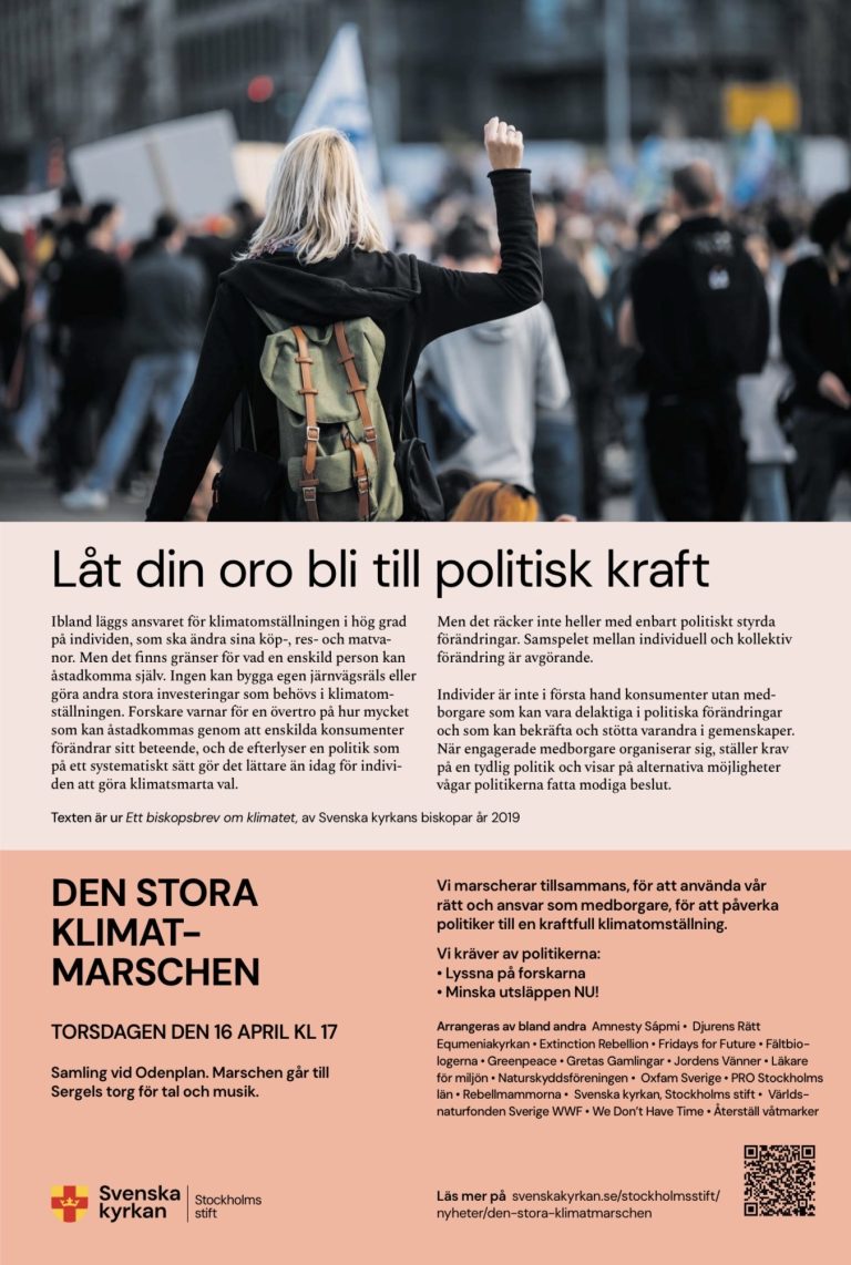 Manifestation inför valet – mot dålig klimatpolitik